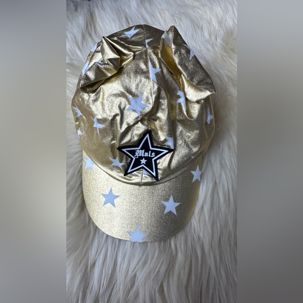 MonnaLisa Gold Star Kids Cap with White Stars